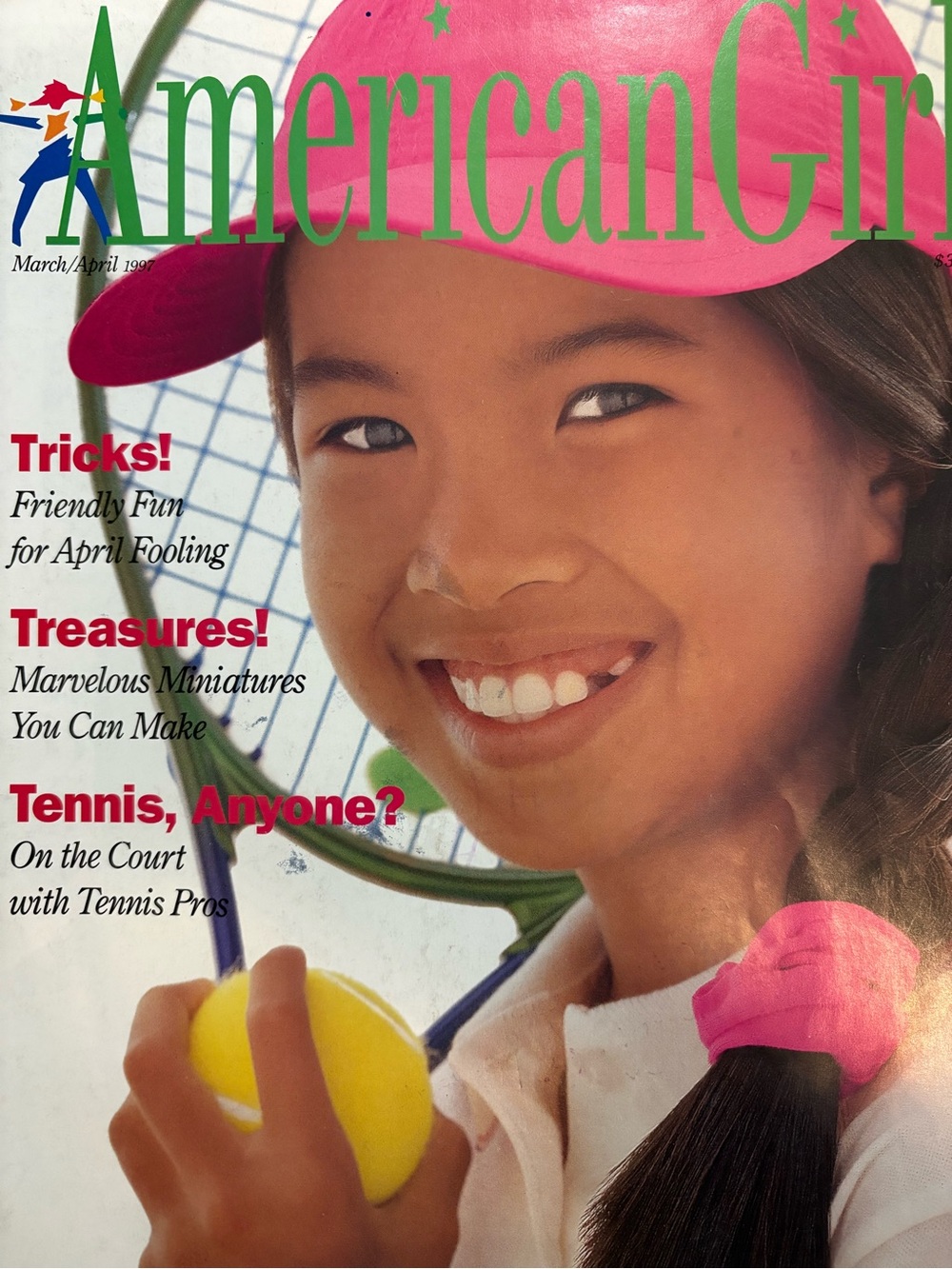AMERICAN GIRL MAGAZINE MARCH APRIL 1997  w/ paper doll tennis 90s nostalgia